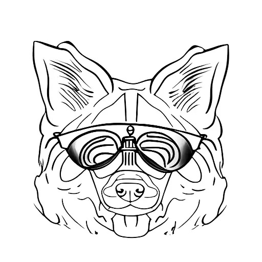 Fox Dog With Sunglasses