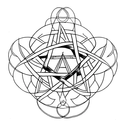 A Simple Pentagram With Intricate Details Inspired By The Beauty Of Nature