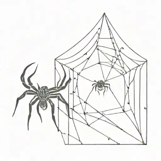 Aries Astro Sign And Spider Web