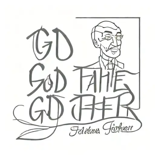 God Father With Kids Name Written