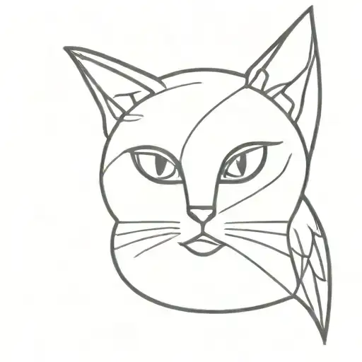 Cat Mixed With An Owl Sitting