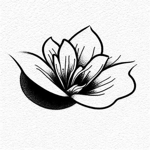 Dainty Flower Tattoo That Says No Rain To Flowers