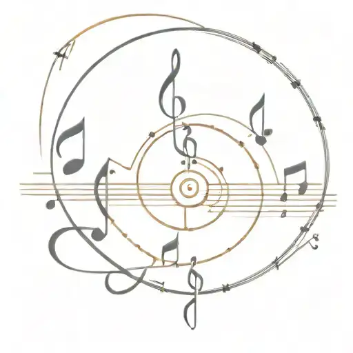 Time Machine With Music Notes