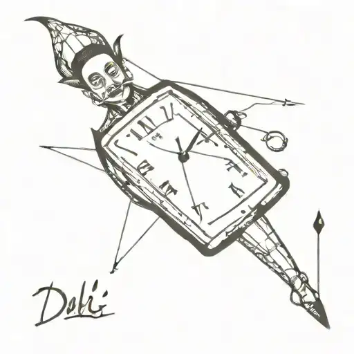 Dali's Work With The Watch In A Joker Card