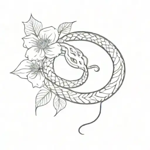 Floral And Snake