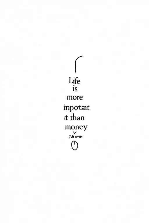 Life Is More Important Than Money
