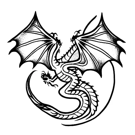 Outline Of Flying Dragon