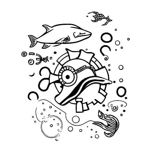 A Scuba Diver Diving Into An Ocean Of Stars0