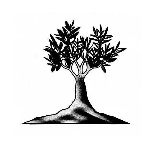 Olive Tree From A Camera View