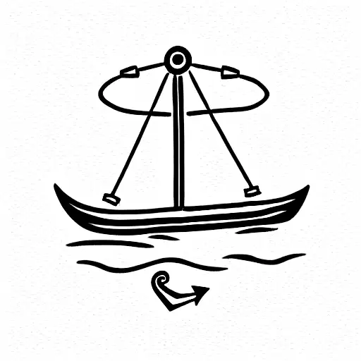 Boat With Anchor