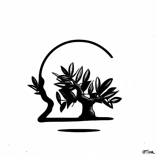 An Olive Tree With A View Of A Camera Lens