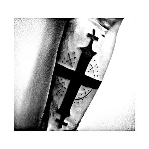 Christian Cross On Hand