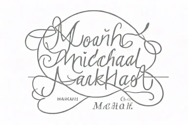 Kids Names Arin Micah Makhai Script Dainty