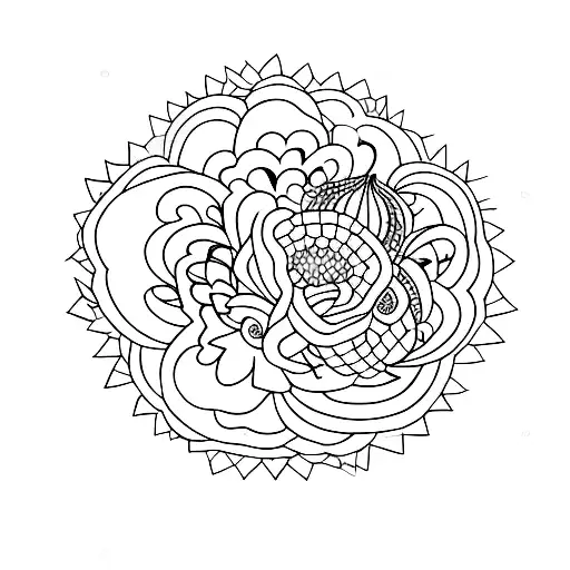 Violet Flower With A Cancer Ribbon