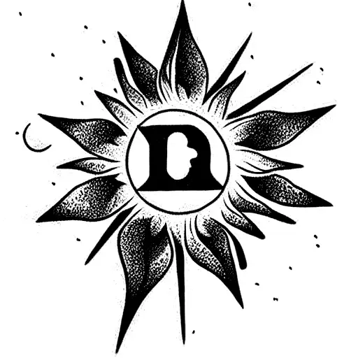 Create A Tattoo With The Name Rantie And A Picture Of The Sun