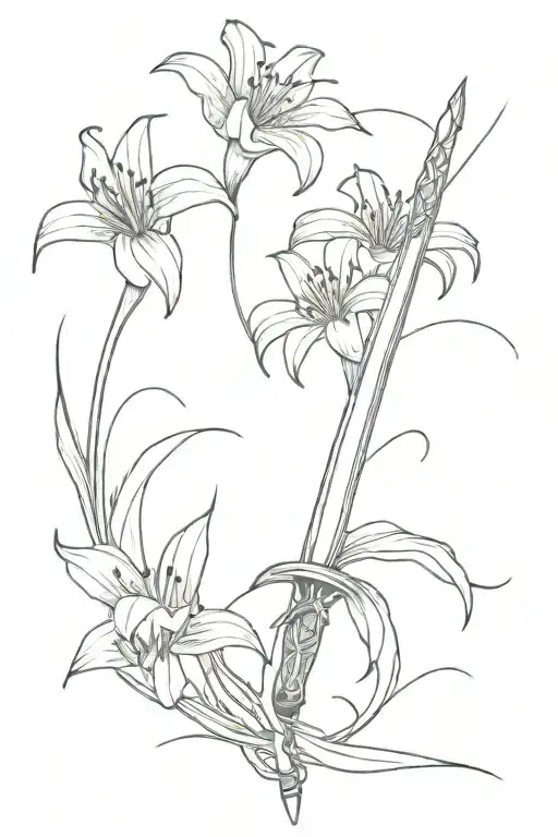 Sword With Spider Lily