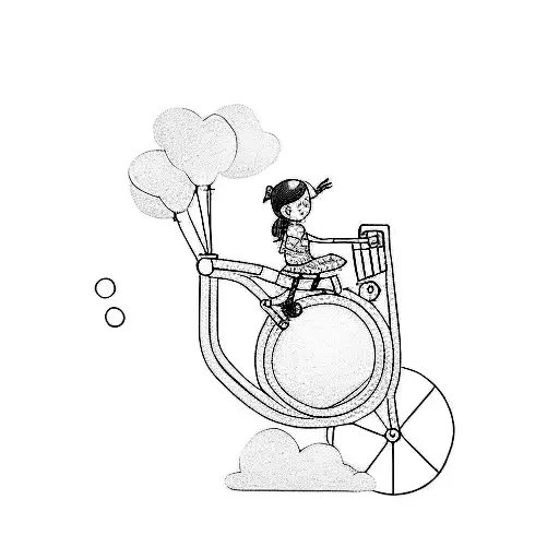 A Little Girl Riding A Bike