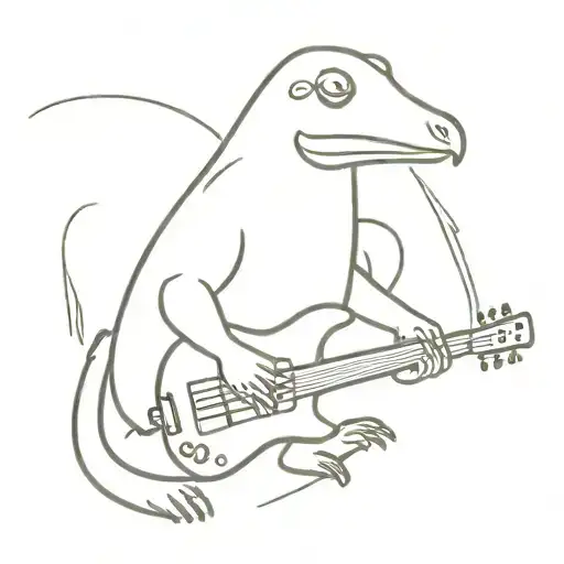 Platypus Playing Bass Guitar