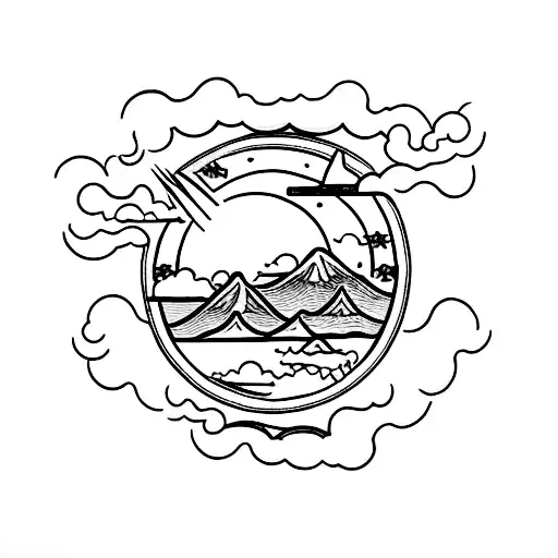 Black Cloud Bright Sun Cross Silhouette