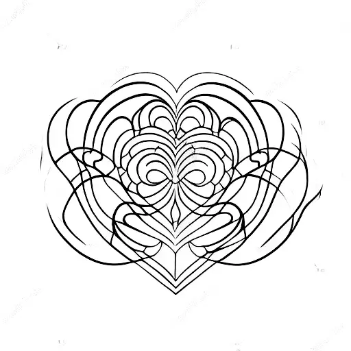 Heart Shaped And Infinty Symbol Anda Few Small Butterflies