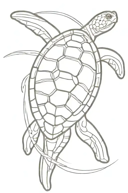 Turtle With Surfboard