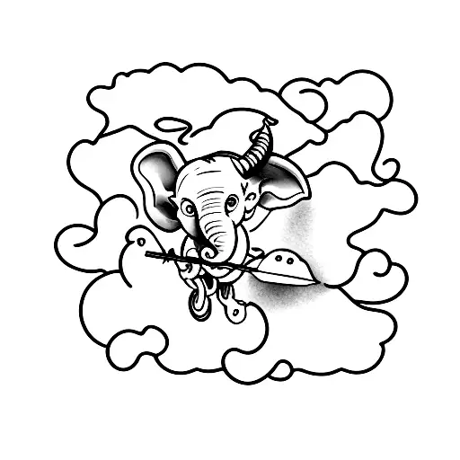 Dumbo Ears In Cloud