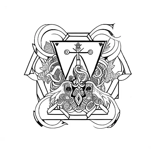 Combine A Heartbeat Line With Exaltatus Nobilis Motifs For A Unique