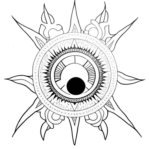 A Minimalist Tattoo Of Itachi Uchiha's Mangekyo Sharingan Eye