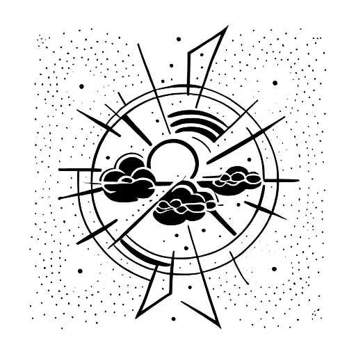 Black Cloud Bright Sun Cross Silhouette