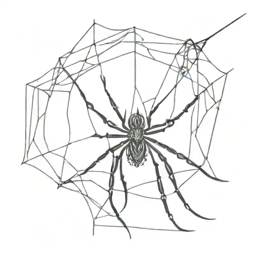 Cybercigilism Spider Hanging From Web
