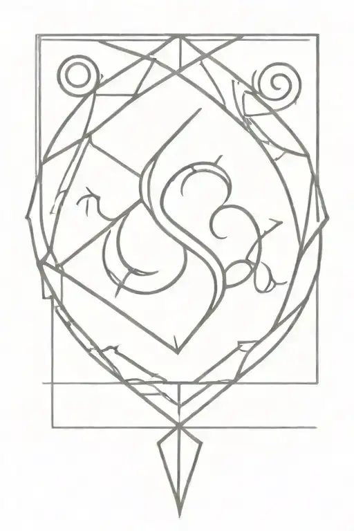 Sigil Tattoo Representing Luck And New Beginnings Strength