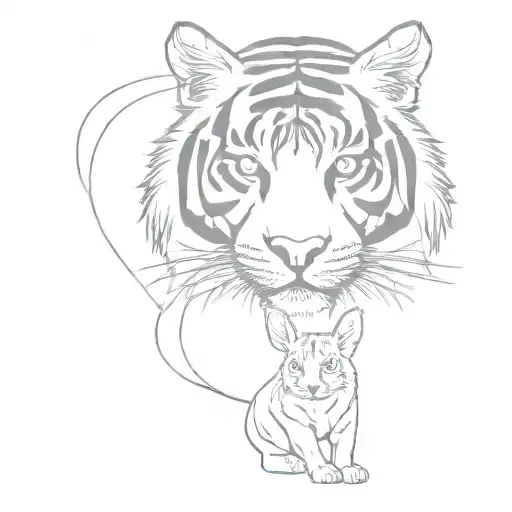 Tiger And A Rabbit