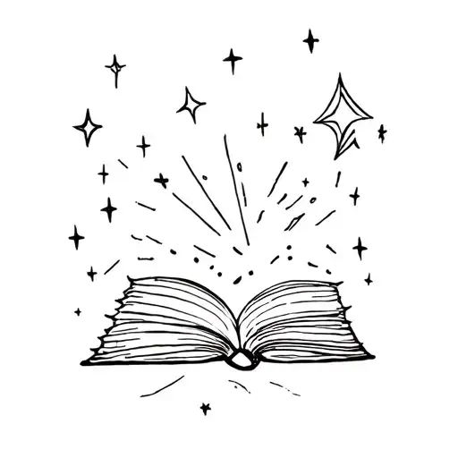 Book And Stars Shining