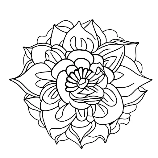 Feminine Lotus Flower With A Hidden 777 Symbol Within The Petals