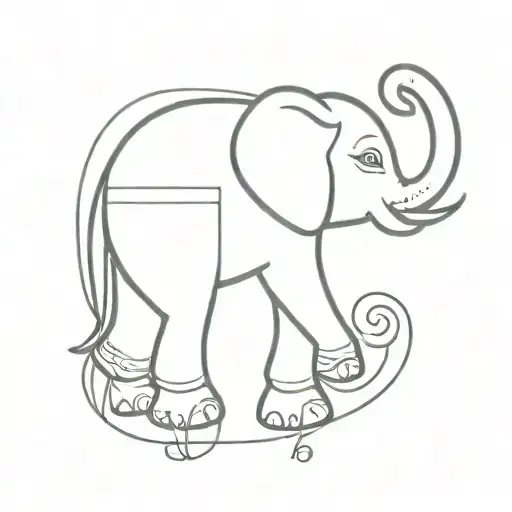 Elephant And Number 8