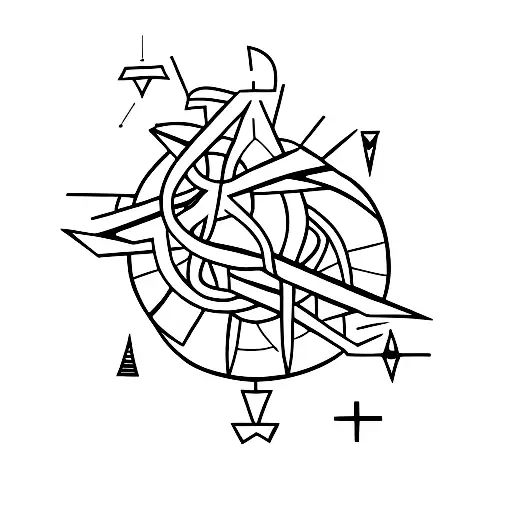 Cross With Lighting Bolts In Background