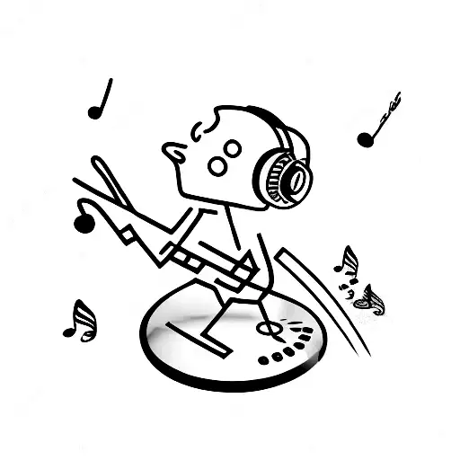 Advanced Stickman Enjoying Music