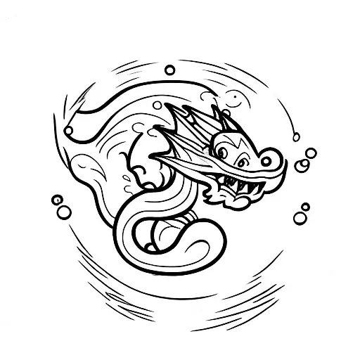 Cute Dragon With Fireball