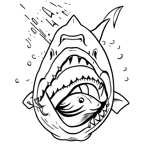 Shark Wich Has An Arm In The Mouth