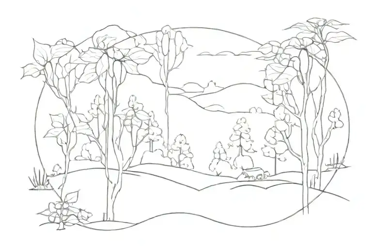 Rxn Writtent With Physalis And Forest Scene