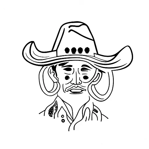 Brown Bean Wearing A Cowboy Hat