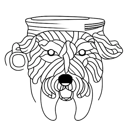 A Coffee Mug With A Bassett Hound Silhouette