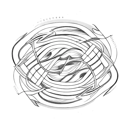 An Abstract Representation Of Electric Music Waves Intertwined With Vibrant Colors