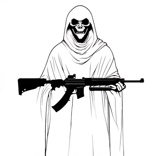 Grim Reaper With An Ak-47