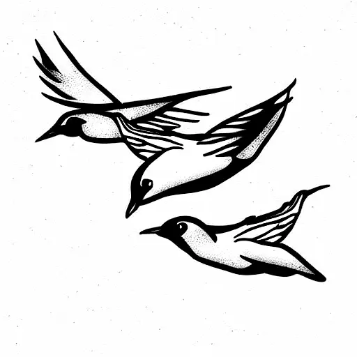 Three Little Birds Representing My Kids