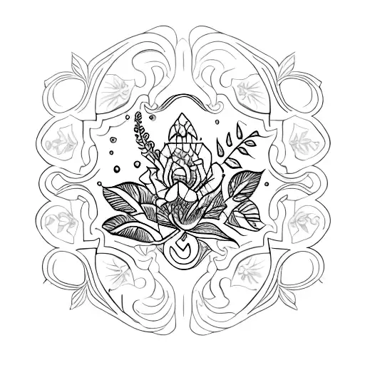 A Botanical Half Sleeve Featuring Intricate Floral Designs And Hidden Symbols