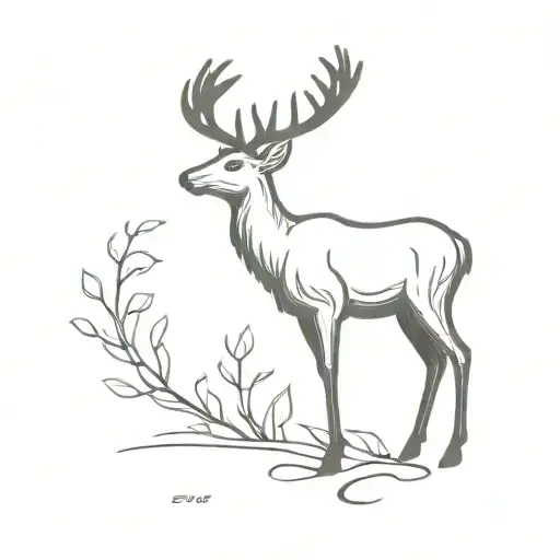 Simple Deer Silhouette