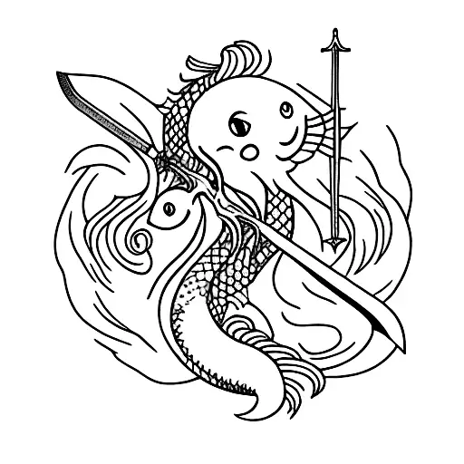 Pisces With Sword