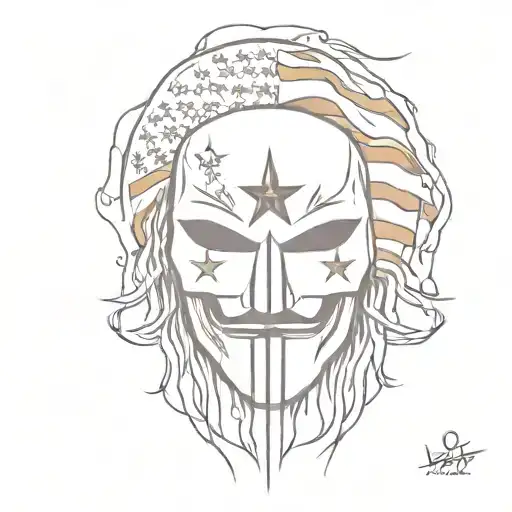 The Word Vendetta With Aspects Of The American Flag Inside It