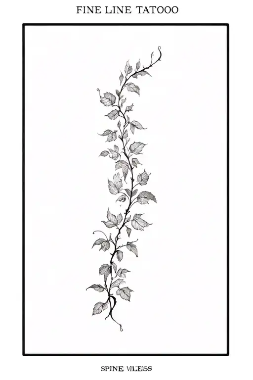 Rose Vine Fine Line Spine